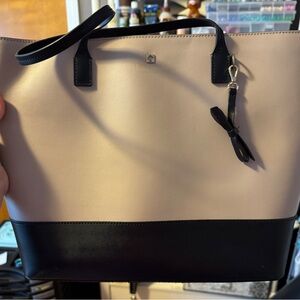 Kate Spade Cream and Black Structured Tote